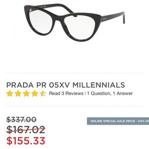 Women’s Prada cat eye reading glasses